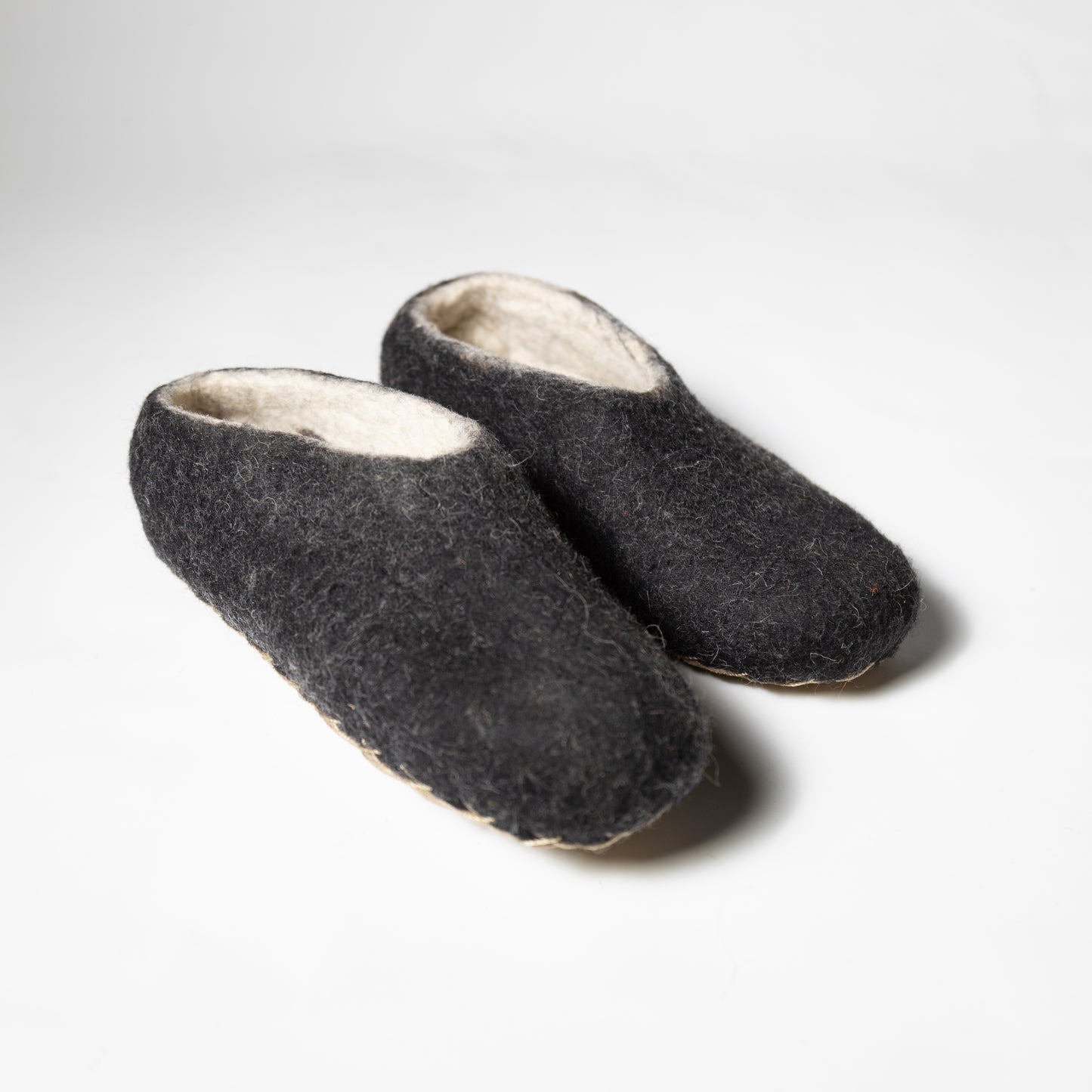 羊驼毛房间鞋 | 黑色