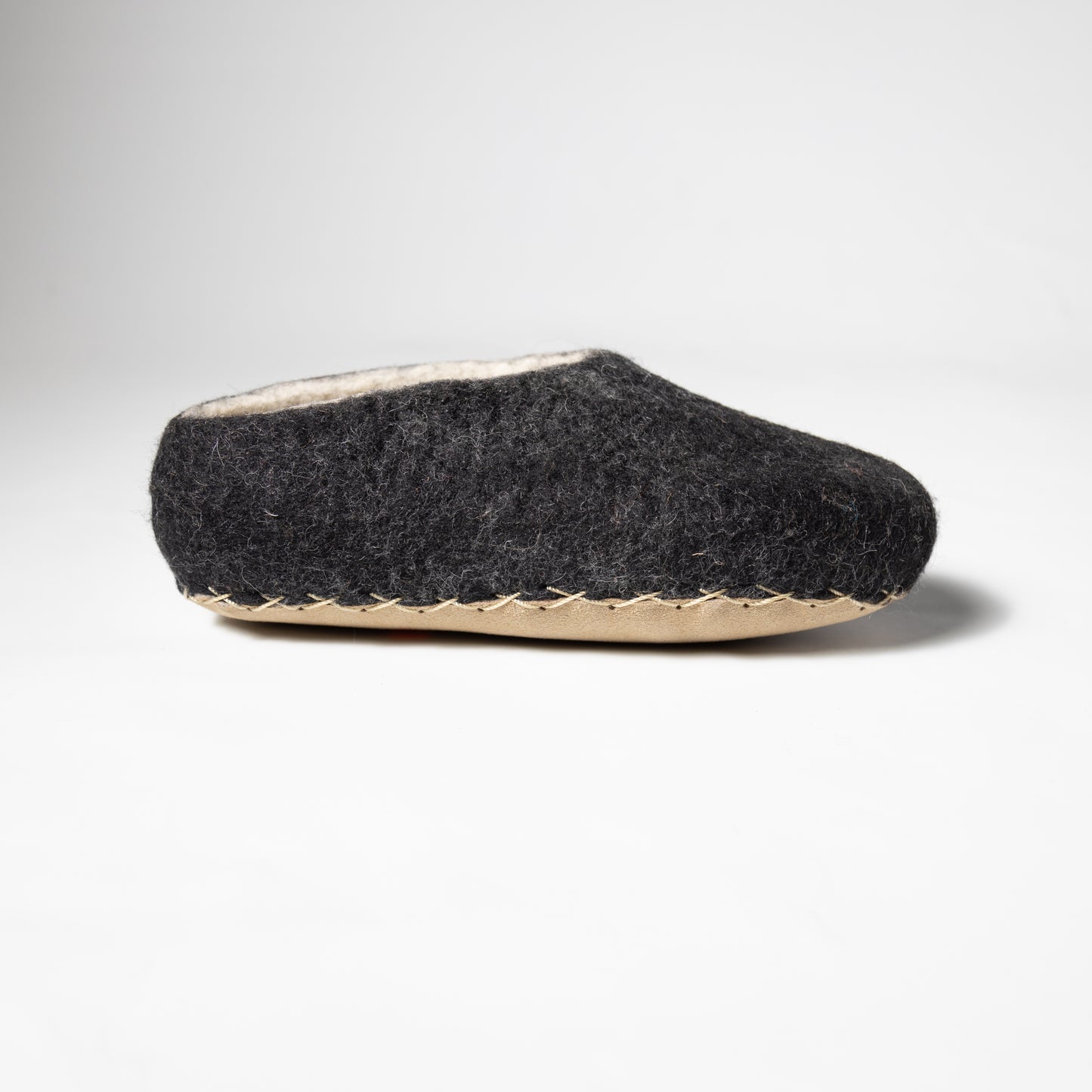 羊驼毛房间鞋 | 黑色