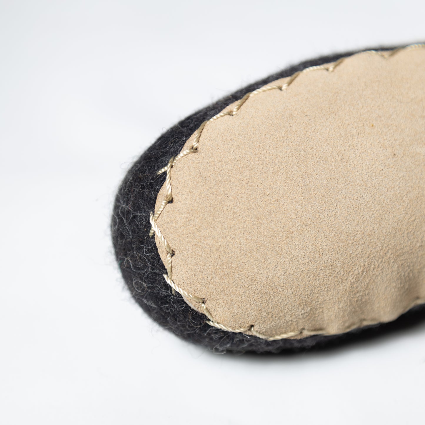 羊驼毛房间鞋 | 黑色