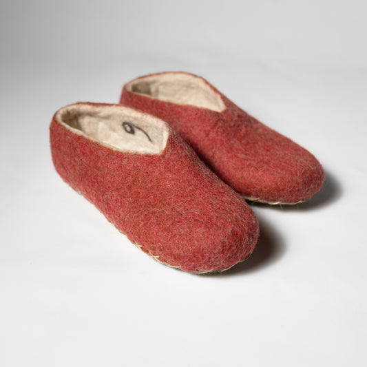羊驼毛房间鞋 | 红色