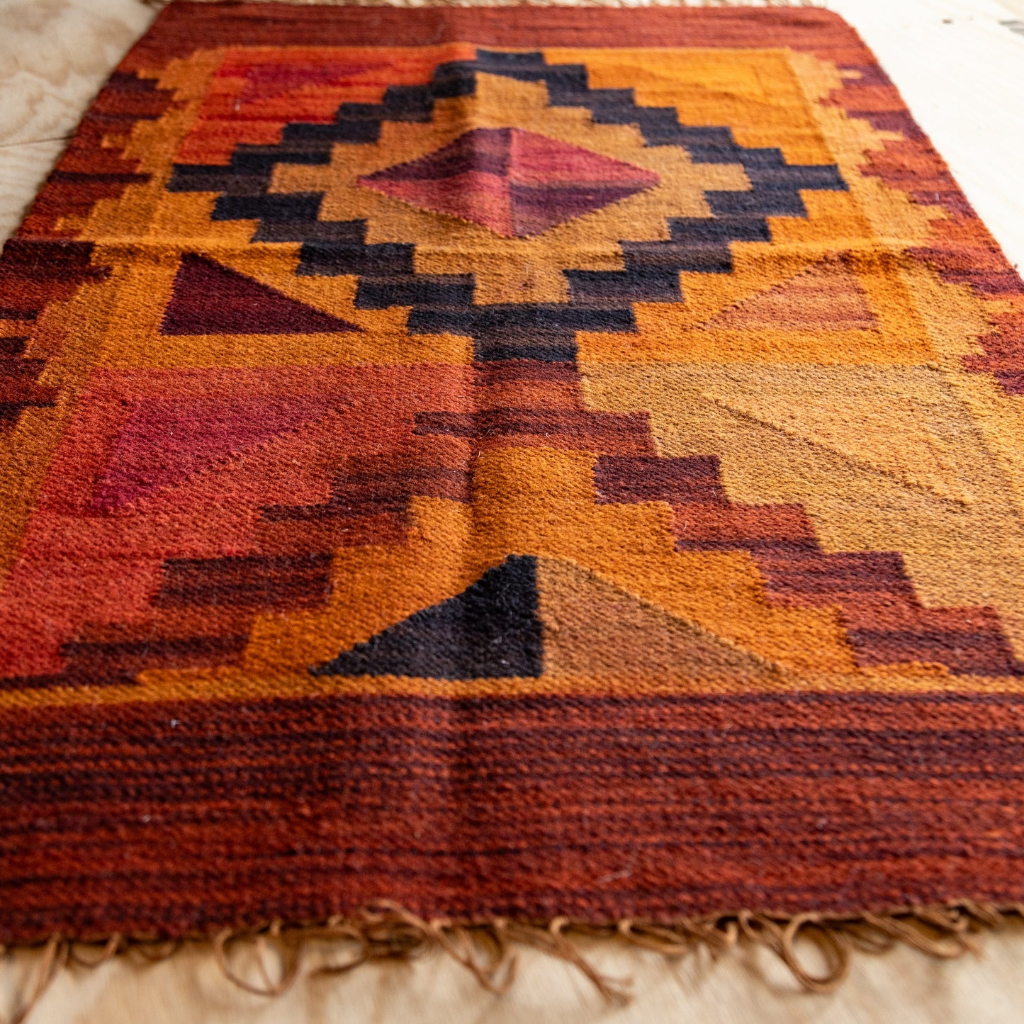 印加图案地毯 - 短 -