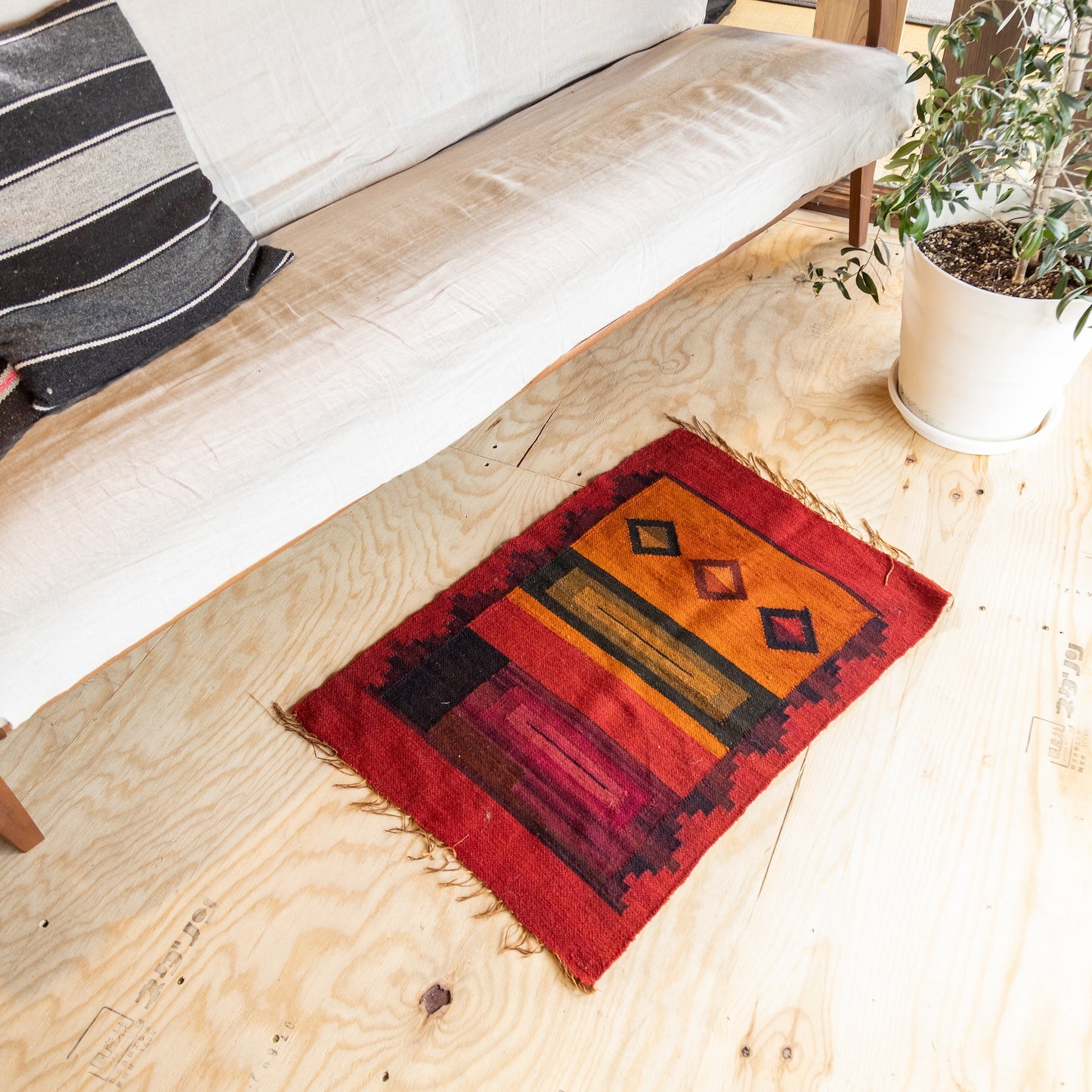 印加图案地毯 - 短 -