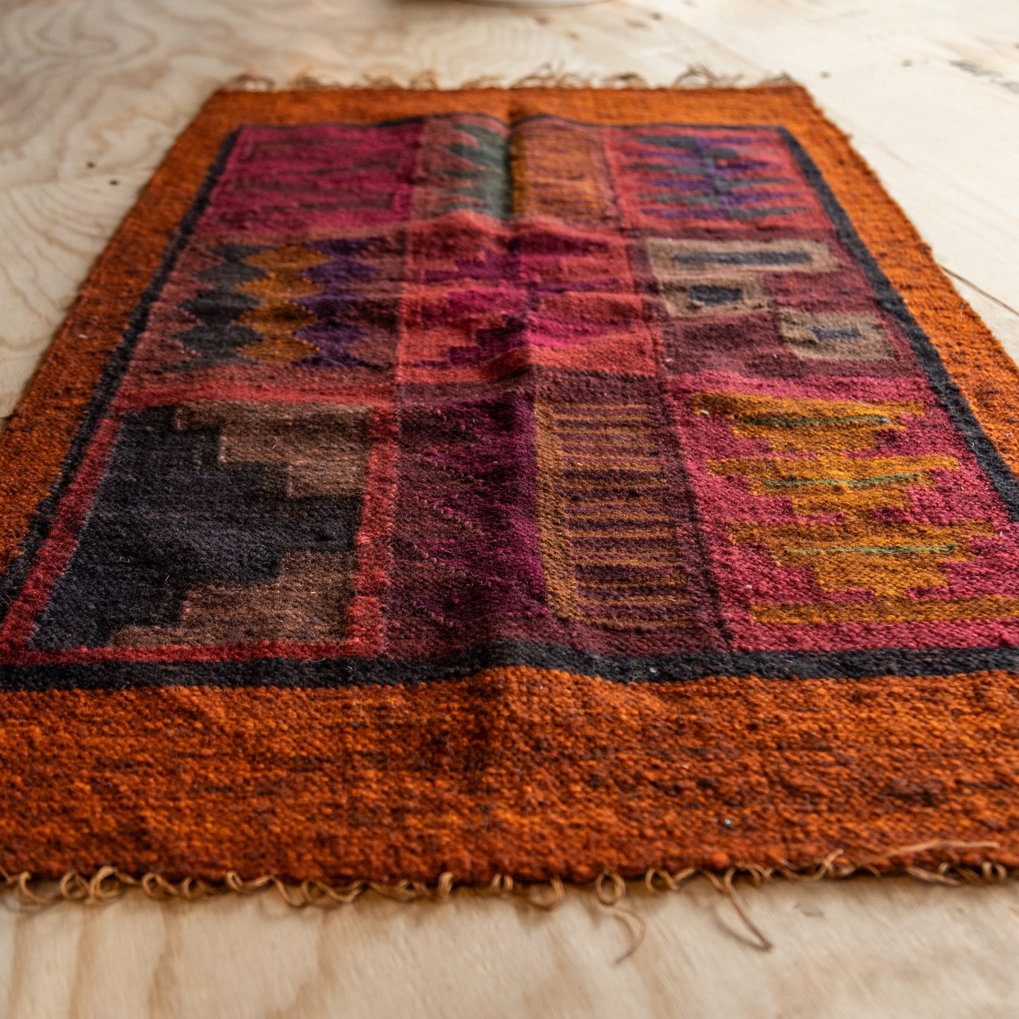 印加图案地毯 - 短 -