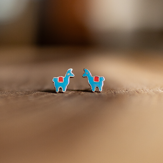 艾马拉设计耳环(羊驼毛)