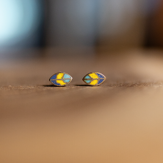 艾马拉设计耳环(古柯叶)