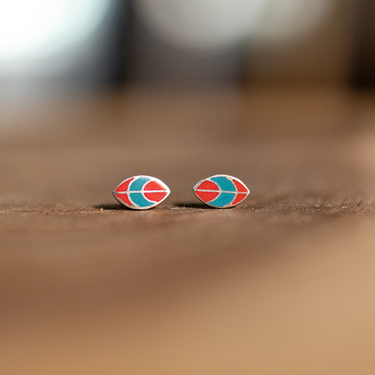 艾马拉设计耳环(古柯叶)