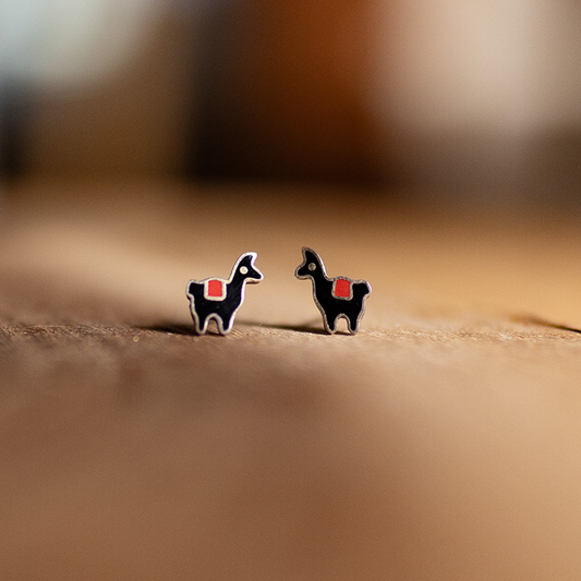 艾马拉设计耳环(羊驼毛)