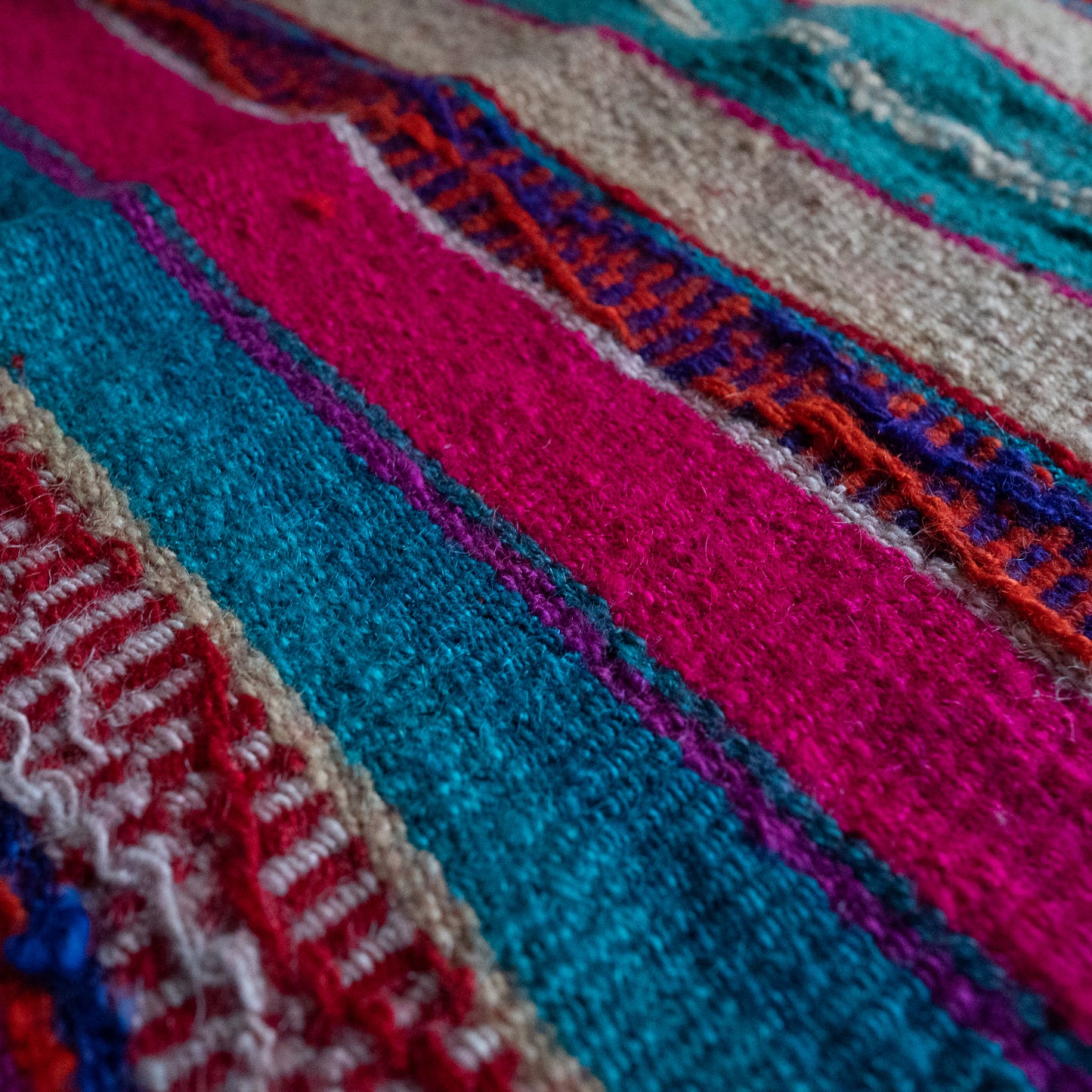 复古蝠鲼布|手工编织布