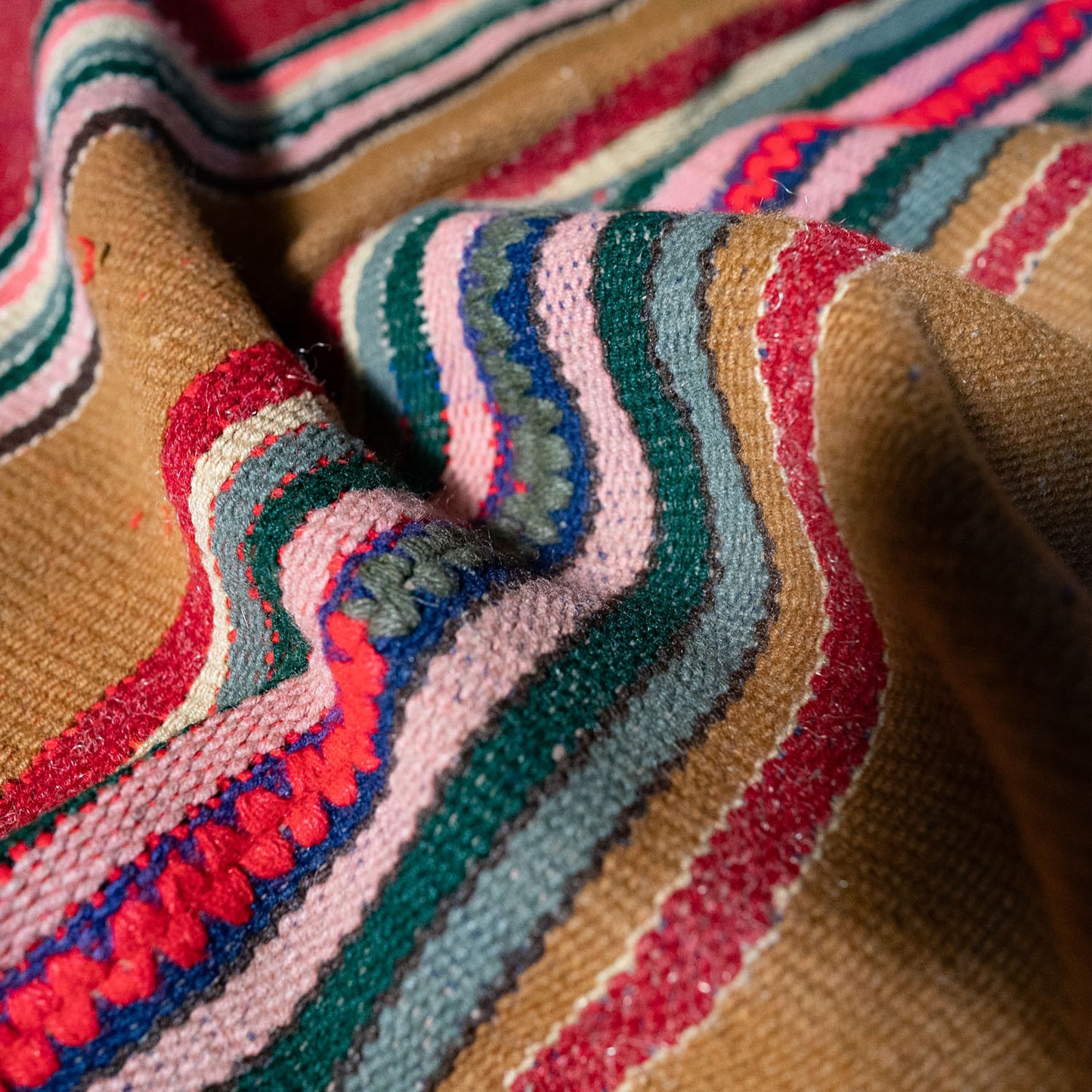 复古蝠鲼布|手工编织布