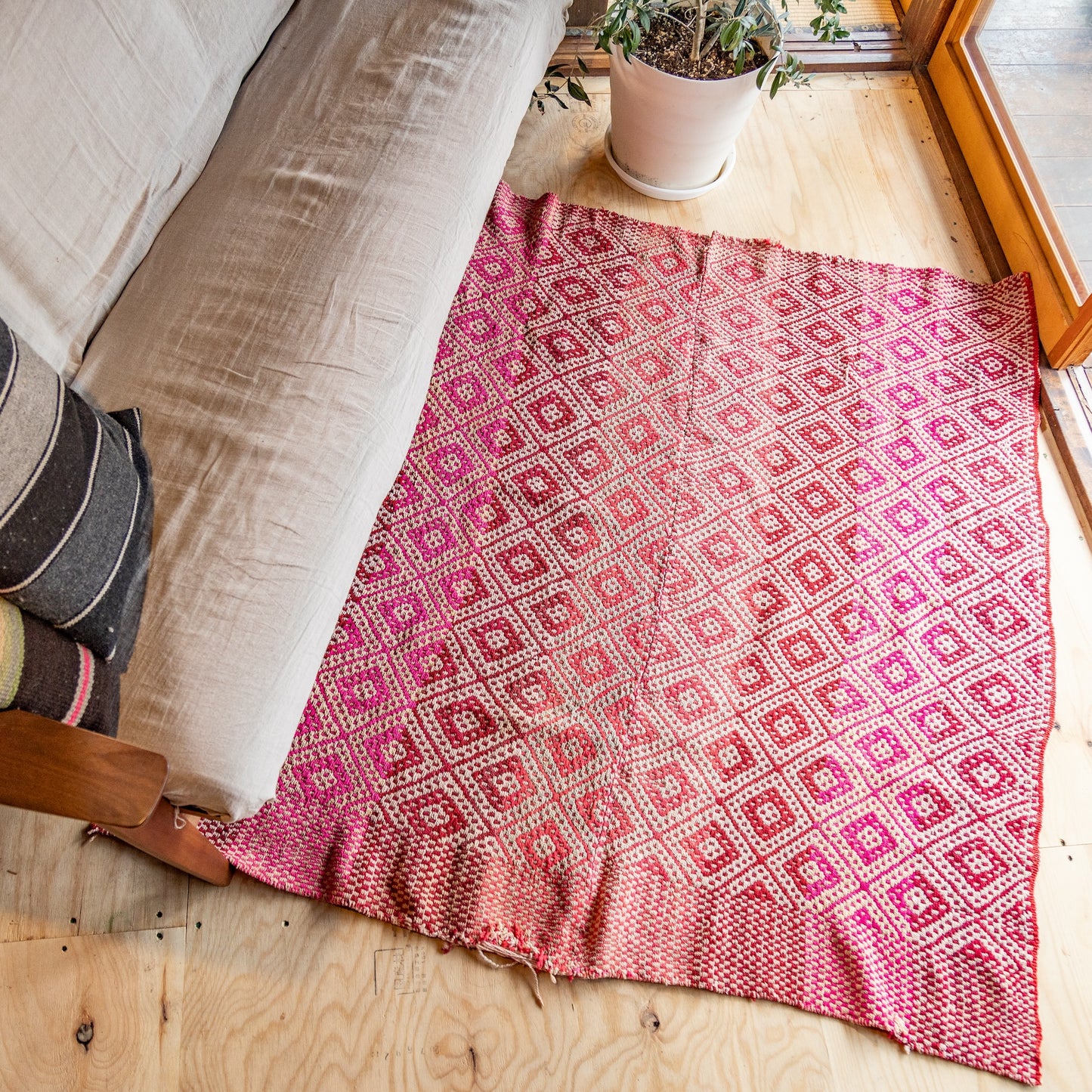 复古蝠鲼布|手工编织布