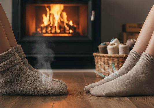 冬の足元は靴下が当たり前。でも「冷える・ムレる」人が見落としていること — 素材比較から考える、室内の最適解