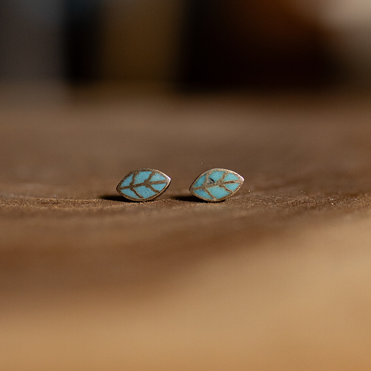 Aymara design earrings (coca leaf) 