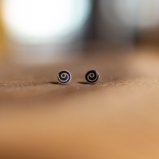 Aymara design earrings (small spiral) 