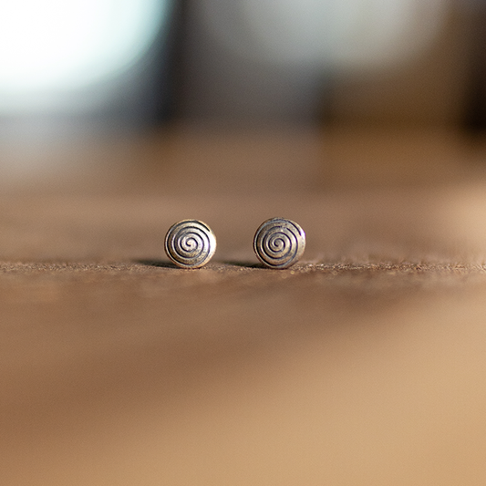 Aymara design earrings (small spiral) 